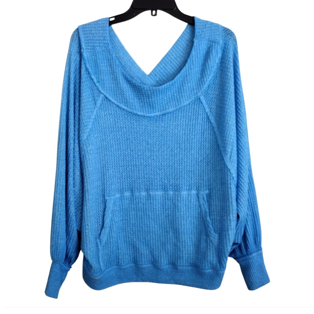 We The Free Westend Oversized Thermal Top Drop Shoulder Size Medium